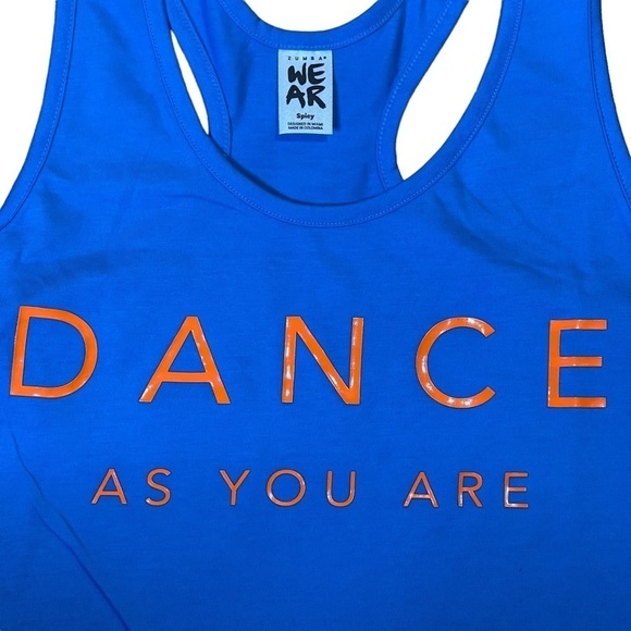 Zumba Meet Me On The Dance Floor Blue Lightening Tank Dance As You Are Size S - Picture 4 of 9